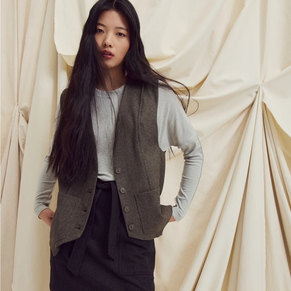 Eve Gravel Tosea vest Dark Kaki